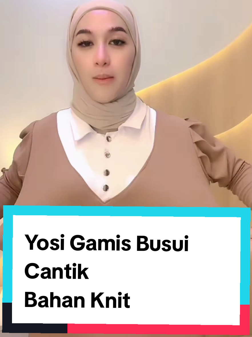 Yosi Gamis Busui Cantik Bahan Knit By Lanre Dress Muslimah Kancing Emas Hitam #gamispremium #gamismurah #belilokal #fyp 