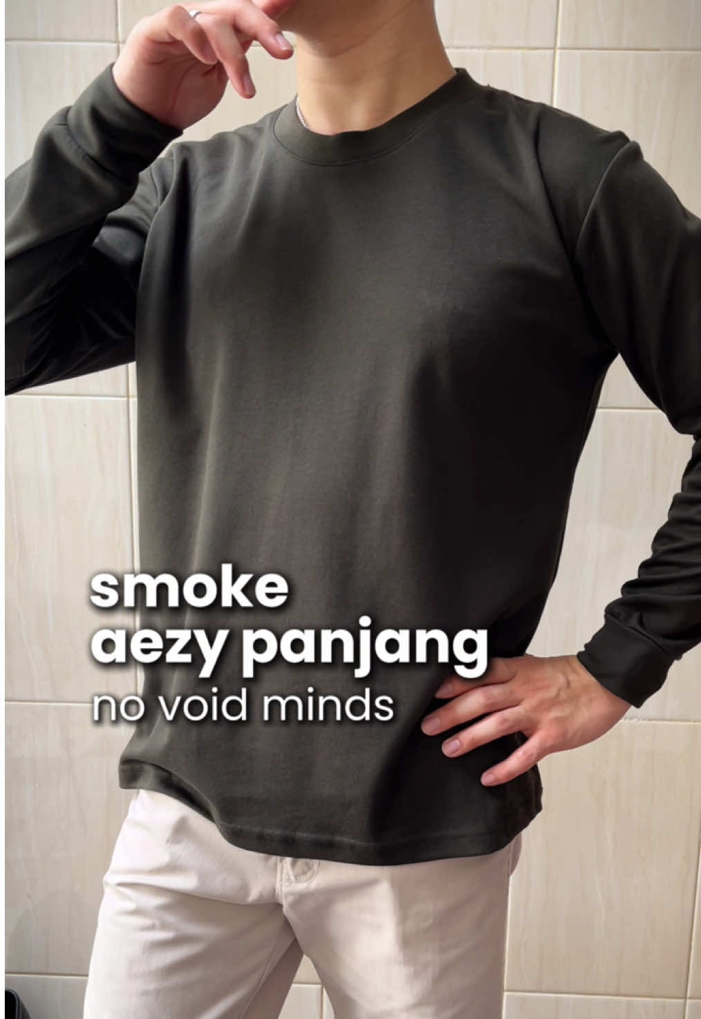 aku pakai ukuran M, 165/60✨ #kaoslenganpanjang #novoidminds #kaospolos 