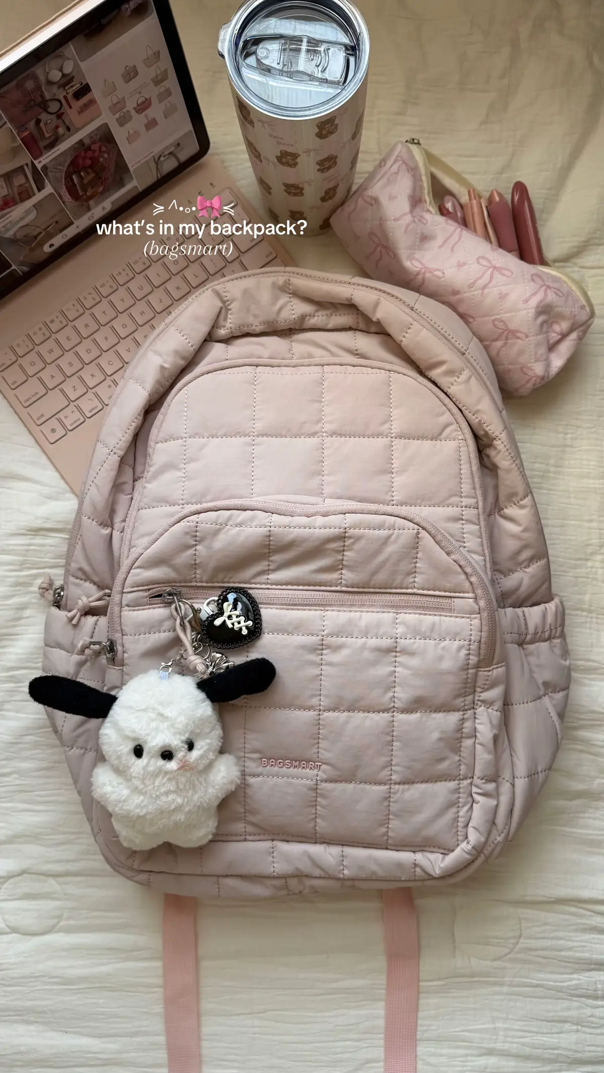 large capacity school backpack reco 🎀💫 #backpack #schoolbackpack #backpackforschool #schoolbag #bag #pinkbag #largecapacitybag #fyp #trending #viral 