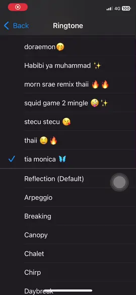 oh dek tia monica 😍🦋 #ringtone2025 