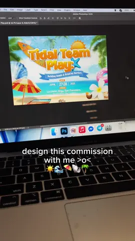 design a commission with me ! commissions open, dm for rates 🙈 #pop #graphicdesign #posterdesign #foryou #fyp #foryoupage #lyricposter #graphicposter #beach #tarpaulindesign #beachposter #Summer #elyu 