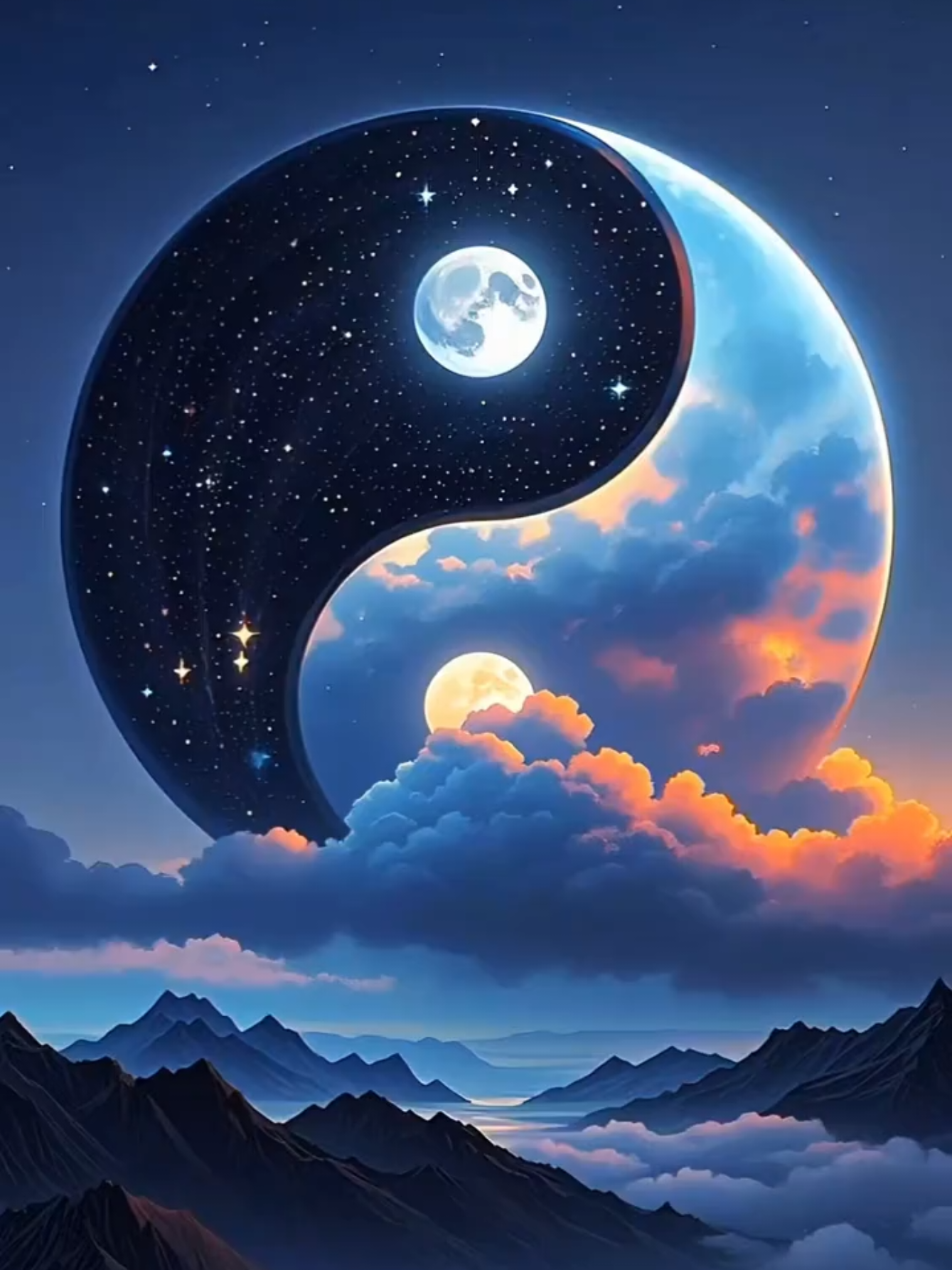 Khi âm dương gặp sao-trăng-núi sông-thơ ca vũ trụ nở rộ vào khoảnh khắc này. #chualanhtunhien #canbangamduong 