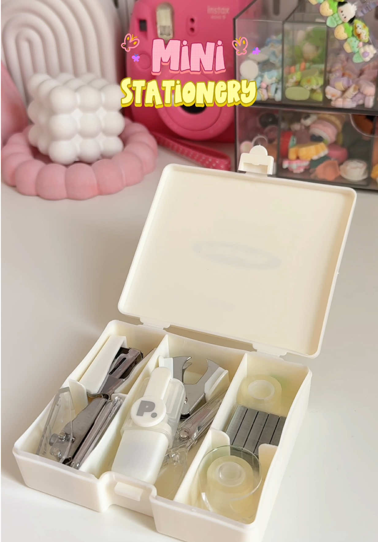 add this mini stationery tool box to your back to school haul! 💖 #stationery #schoolsupplies #stationeryset #schoolessentials #backtoschool 