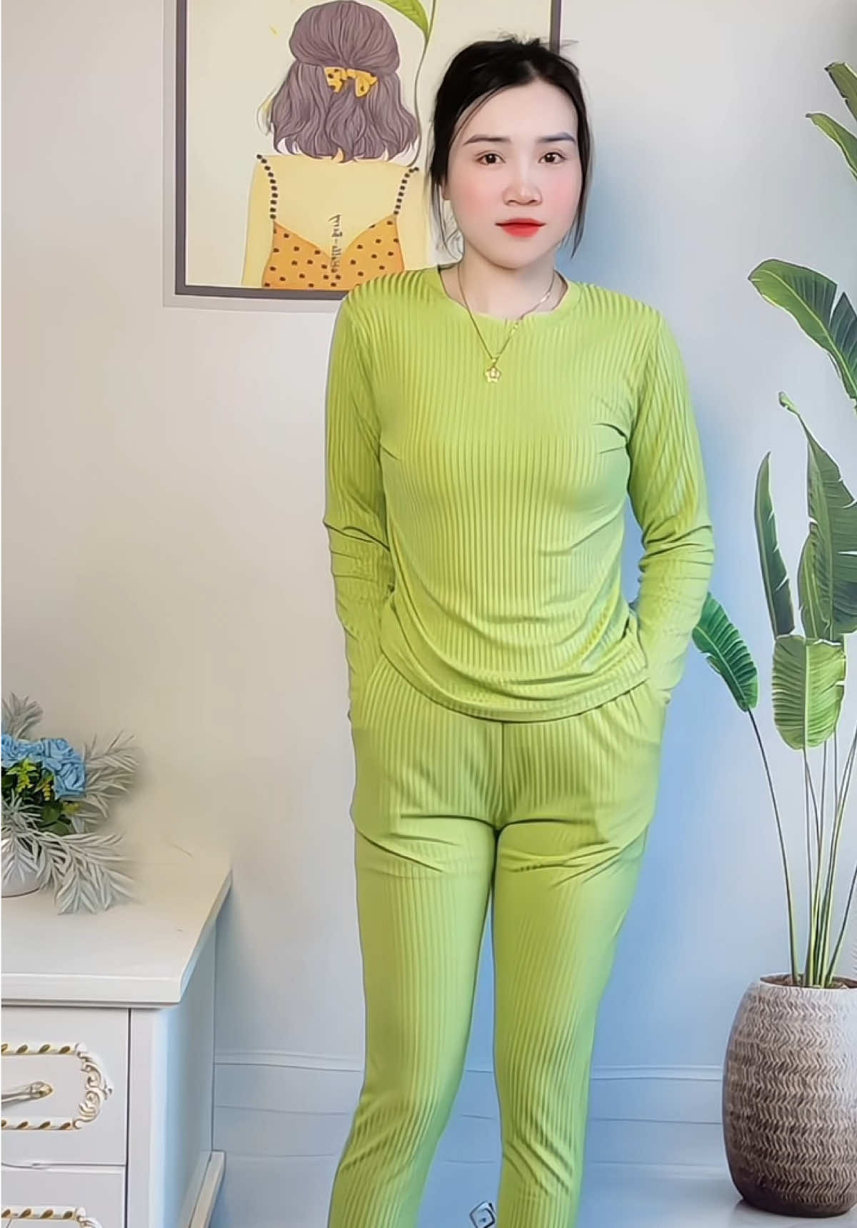 Đồ bộ ủ kem gân đũa lạnh #fashion #xuhuong2023 #dobomacnha 