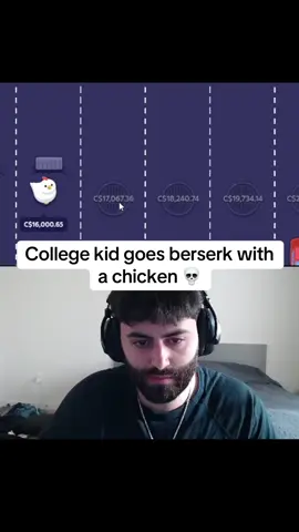 College kid goes berserk with a chicken 💀 #kickstreaming 
