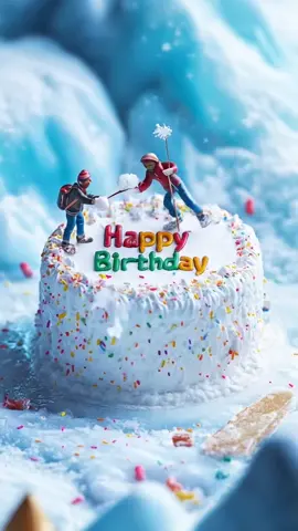 雪国から誕生日を祝う#miniature #miniaturefood #snow #midjourney 