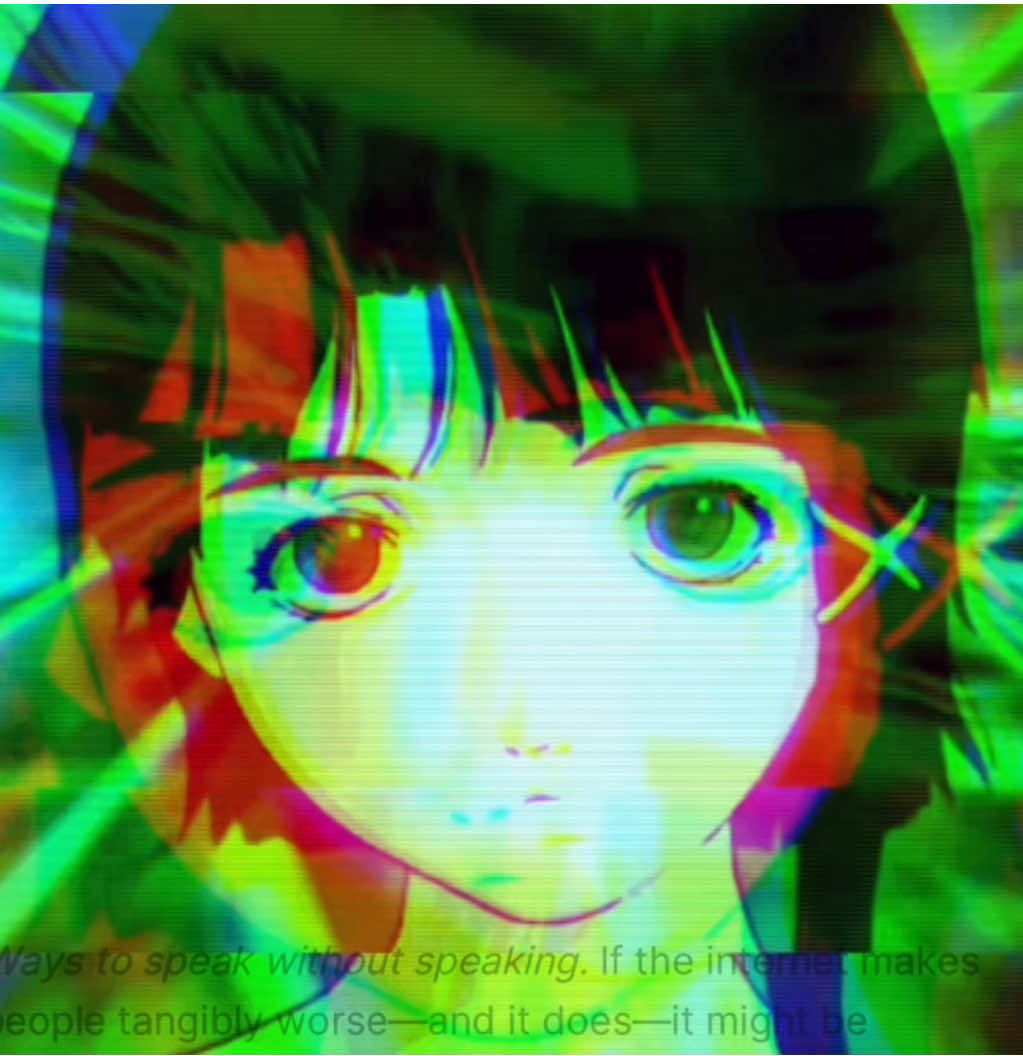 Everyone is always connected 📡✝️🩻📟🪽🔋🔌🌐 #edit #moodboard #aesthetic #divinemachinery #serialexperimentslain #serialexperimentslainedit #fyp #targetaudience 