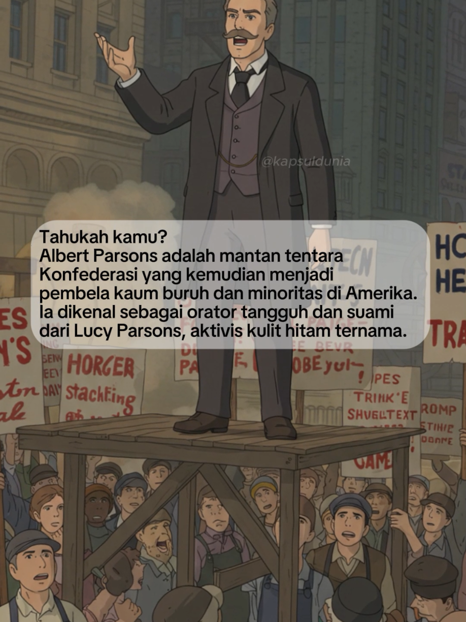 Kisah Albert Parsons Hidup yang Dipertaruhkan Demi Keadilan Buruh. #story #kisahnyata #faktamenarik #faktaunik #fakta #kisahinspirasi #hariburuh #mayday 