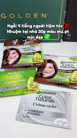 Kem nhuộm tóc nhà Garnier màu 5.32🥰💕#nhuomtoctainha #garnier #kemnhuomtocgarnier #tiktokshop #muahangtaitiktokshop #review #unboxing #xh #fypシ゚ #xuhuong 