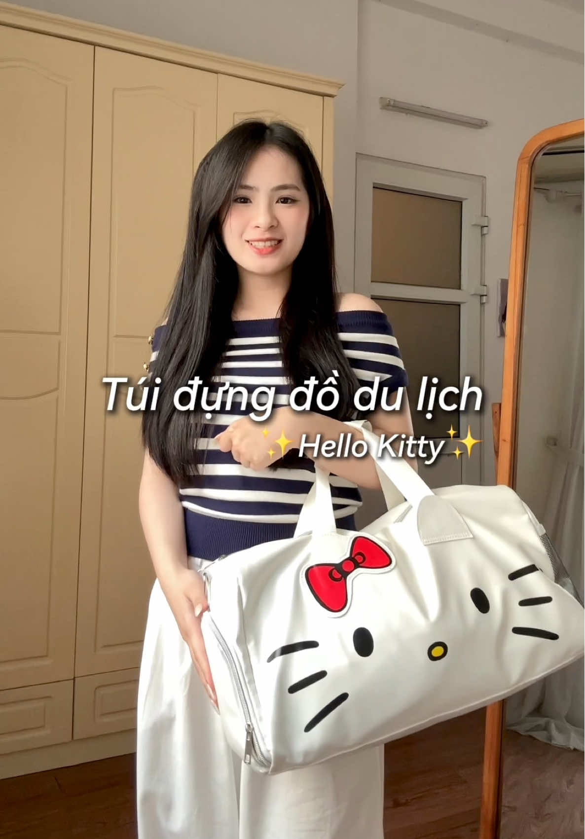 Túi đựng đồ Hello Kitty siêu dễ thương  #emsocday #hellokitty #tuidungdodulich #tuidungdotapgym #tuihellokitty 