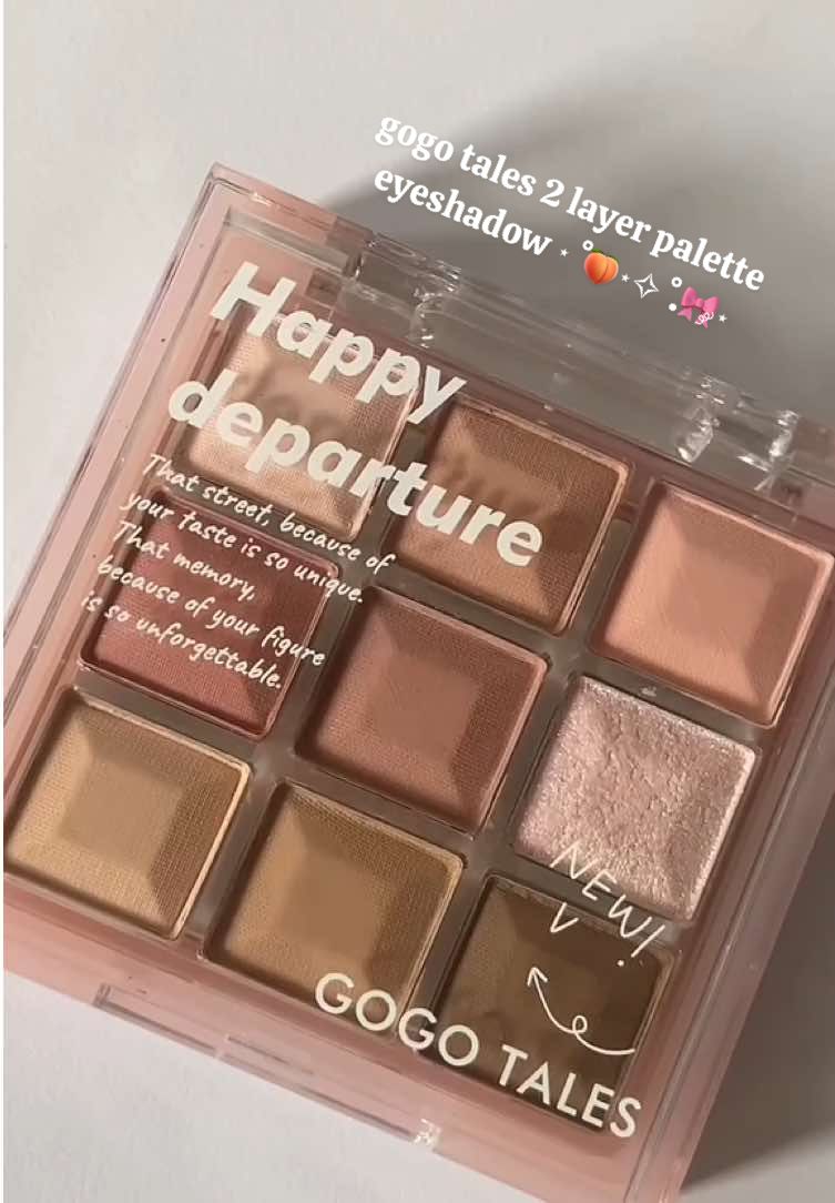 gogo tales 2 layer palette eyeshadow, gemash dan simple ♡ྀི #gogotales #eyeshadowpalette #makeup 