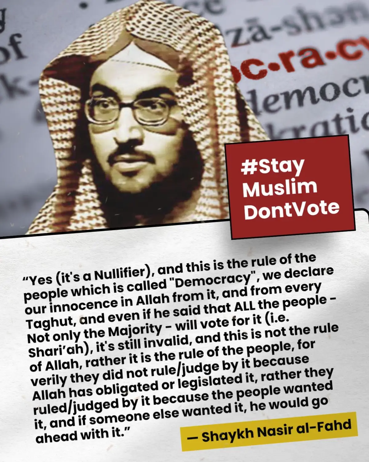 @Shaykh Ahmad Musa Jibril @Abu Baraa #staymuslimdontvote 