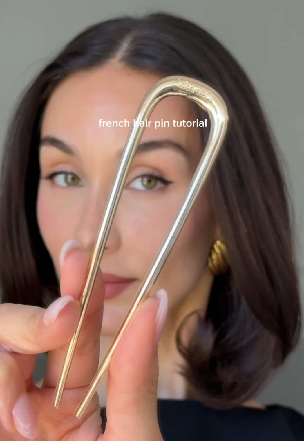 French Hair Pin Updo Tutorial 🤍 an easy and effortlessly chic hairstyle to wear everyday or to special occasions this summer ✨ I loved trying this on my short hair!  products: @Kitsch French hair pin @ghd chronos hair straightener @L'Oréal Paris UK elnett hairspray @L’Oréal Paris #hairstyle #hairstyles #hairtutorial #hairhacks #creatorsearchinsights #shorthairstyles #frenchpin 