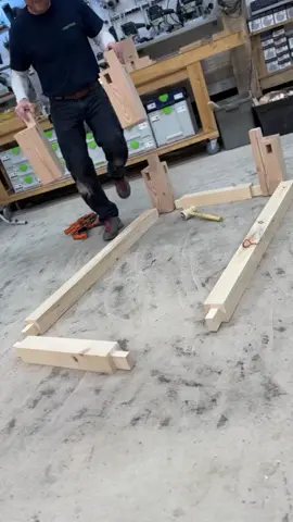 Doing a dry test fit of all the mortise and tenons and making sure it fits on the grid section #woodworking #maker #tools #joinery