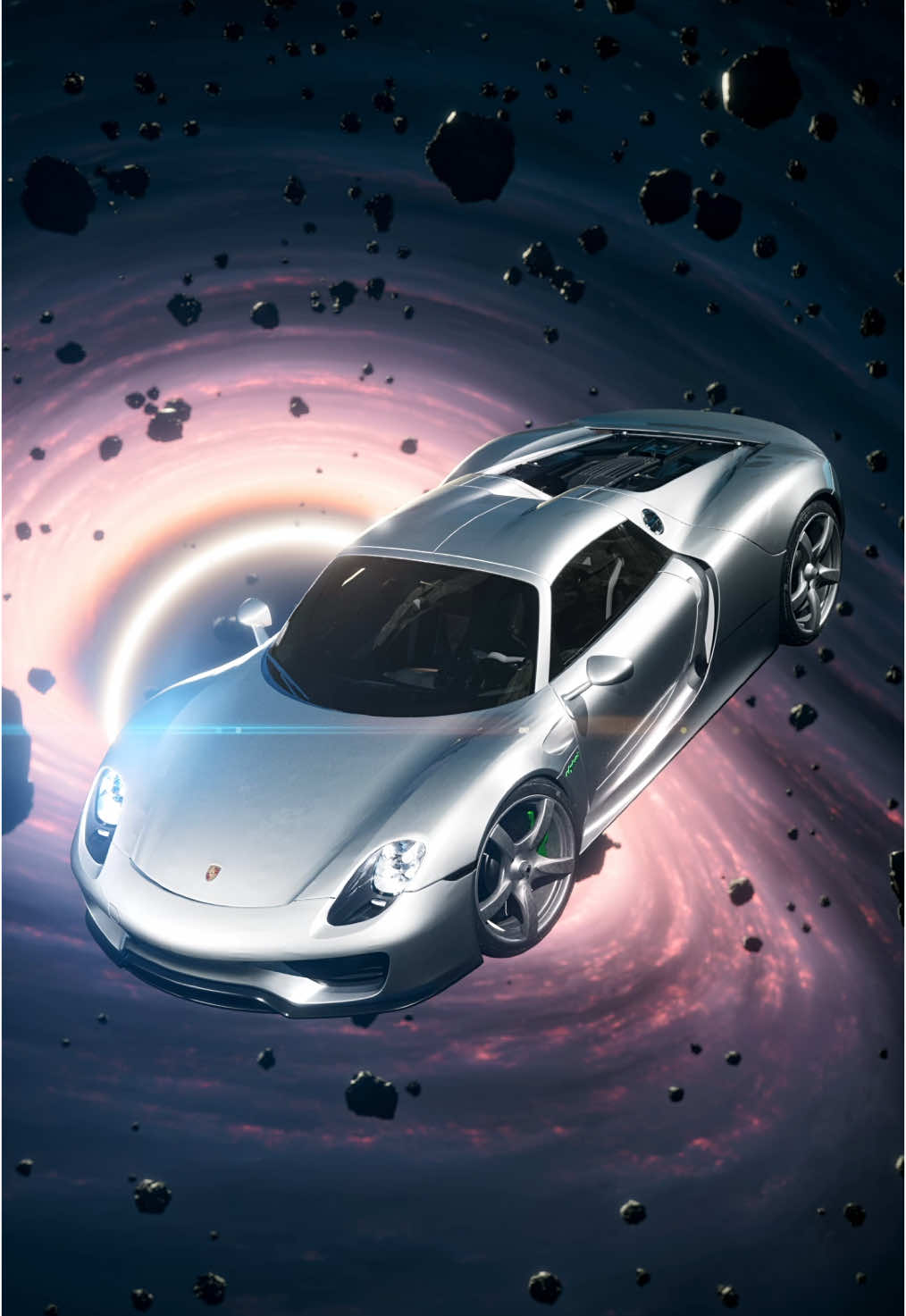 Porsche 918 in space🌕🚀 #porsche #cartok #porscheclub #porsche918 #porsche911 
