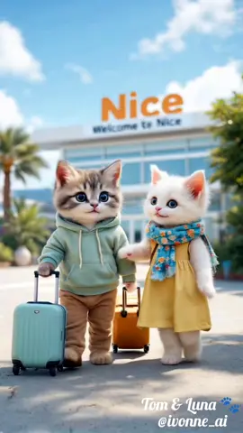 #ai #tomandluna #kitten #cutetiktok #tiktoktravel #nicefrance 