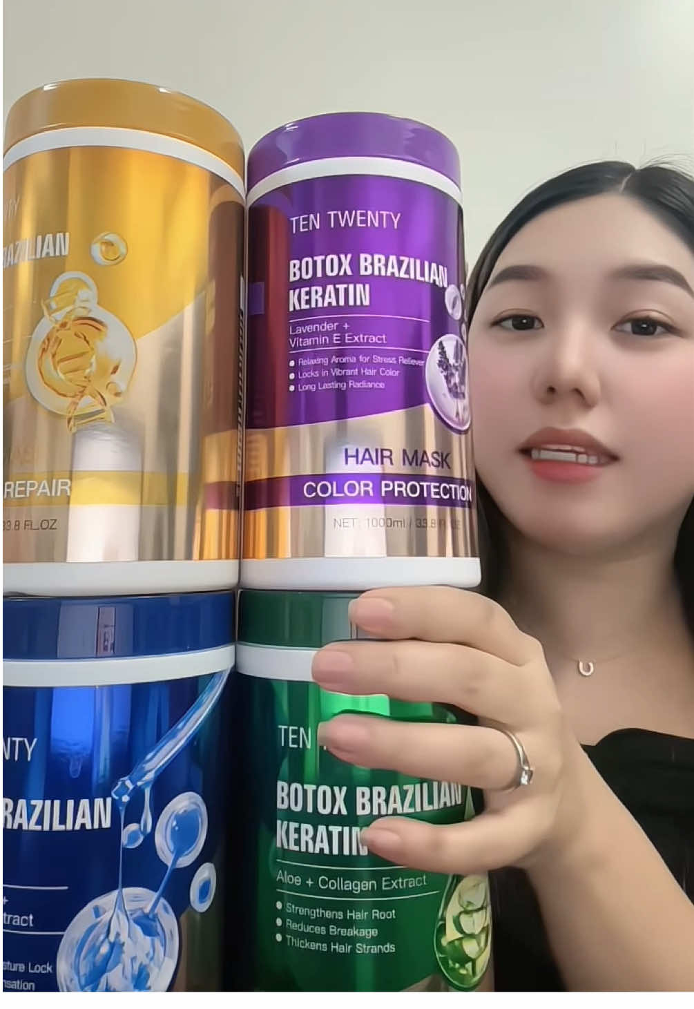Grabe ang effects sken netong keratin ng TEN TWENTY legit na straight ang atake🥰 kaya kung gusto ko ng healthy looking hair gamitin mo na to😘 #faceglowbeautyshop #tentwenty #brazillian #keratin #hairmask #smooth #color #sulit #legit 