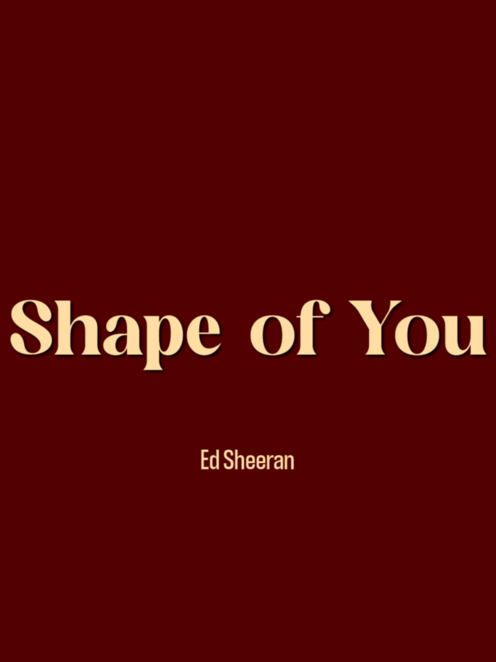 shape of you>>>#aesthetic #lyrics #fyp 
