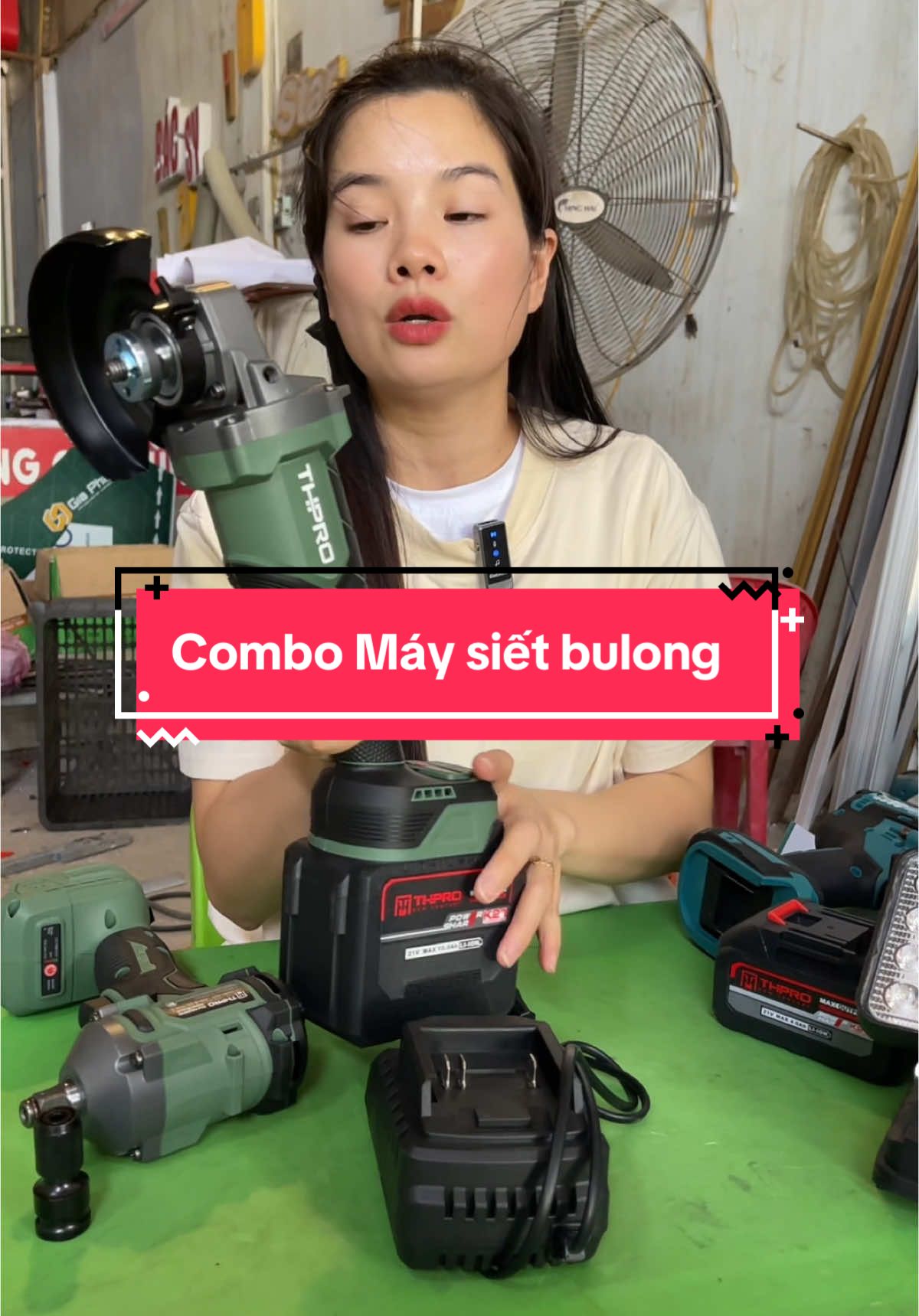 Combo máy siết bulong, Máy Cắt Thpro #thanhmai92 #maysietbulong #maycat #pin20cell #thpro 
