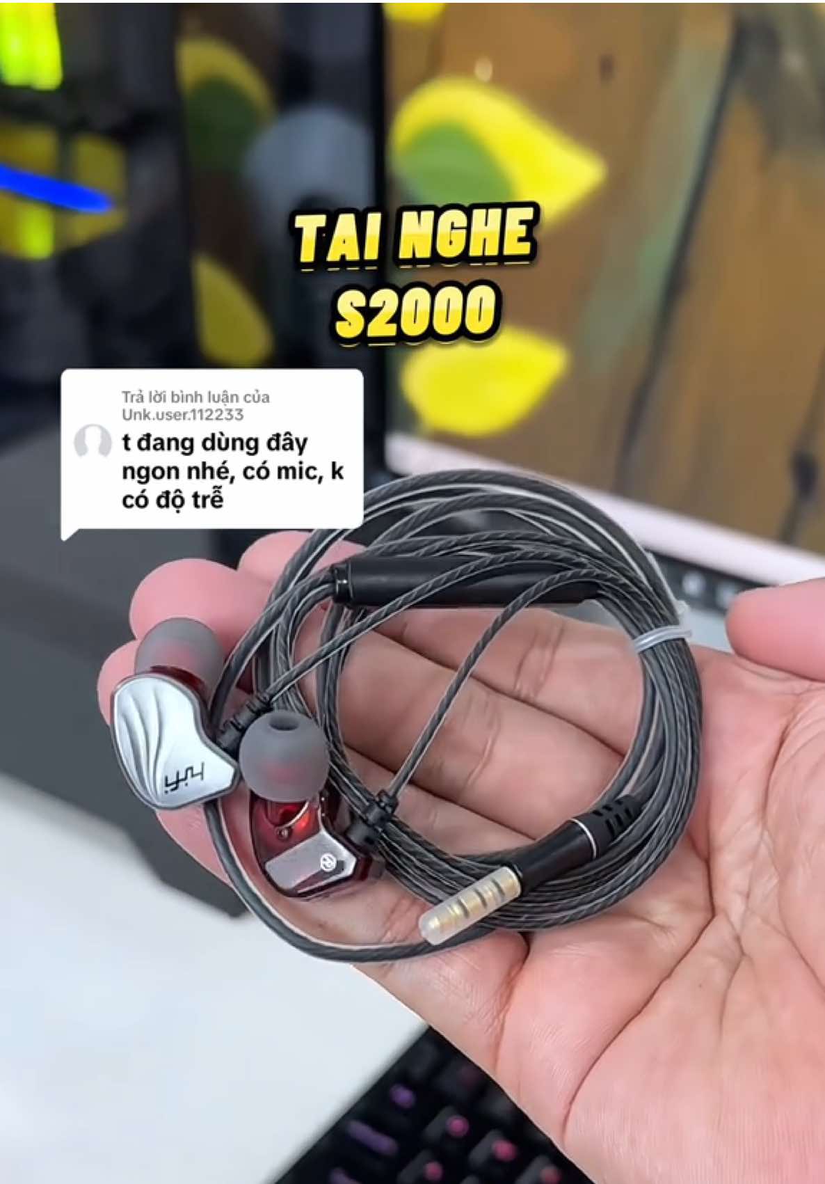 Trả lời @Unk.user.112233 Tai nghe có dây gaming S2000 kèm phụ kiện #viral #fyp #docongnghe #phukiendienthoai #tainghe #tainghecoday #tainghes2000 