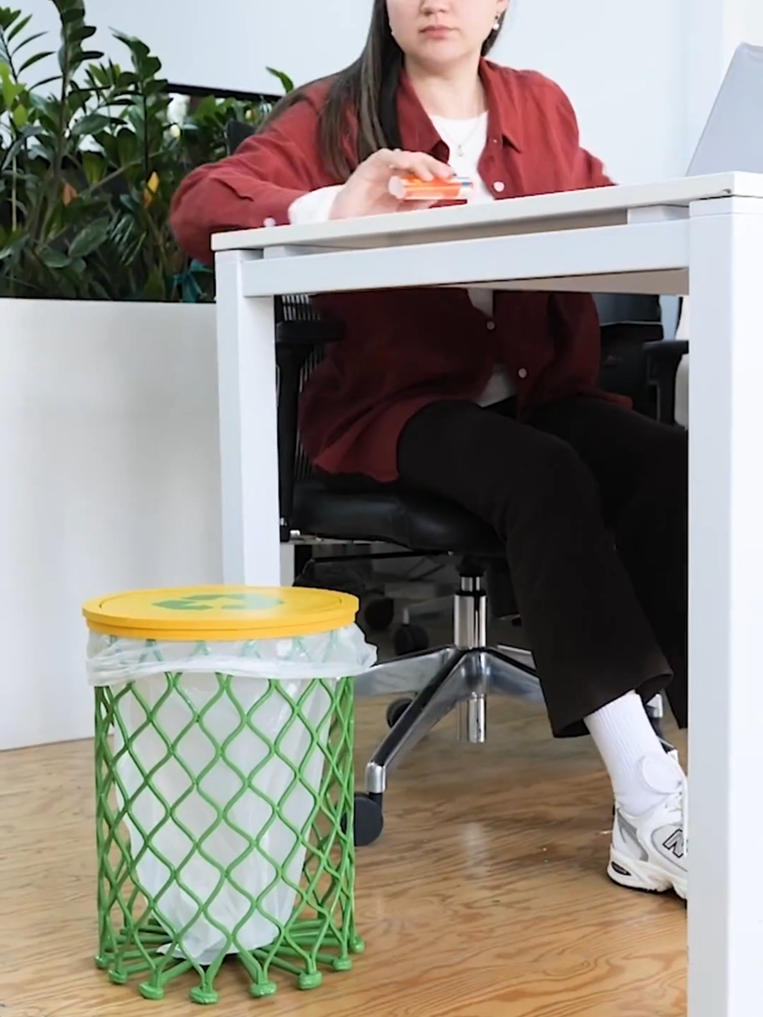 Trashcan made from beach junk ♻️ bin there cleaned that #DIY #fyp #beach #EcoFriendly #trash