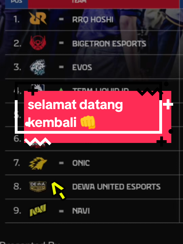 Selamat datang kembali kembali kembali kembali (sengaja 4x karena fourpeat) 🔥 #WeOwnThis #MPLIDS15 #DynamicMPL