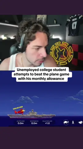 Unemployed college student attempts to beat the plane game with his monthly allowance #kickstreaming #streamer 