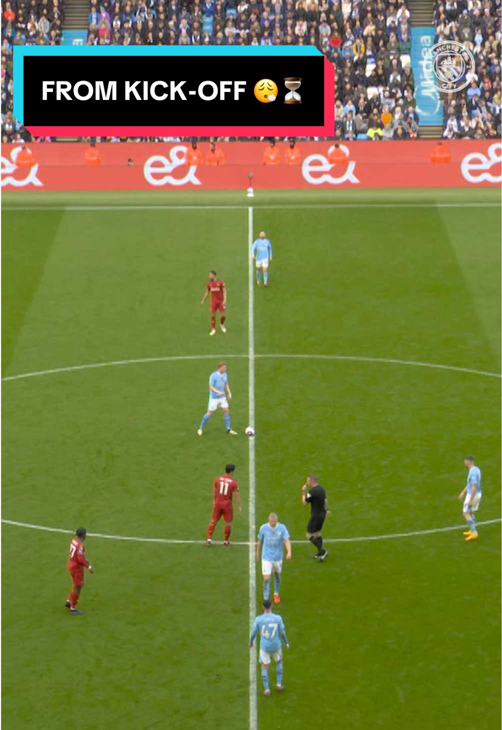Straight from kick-off 😮‍💨⏳ #ErlingHaaland #ManCity #PremierLeague #Football 