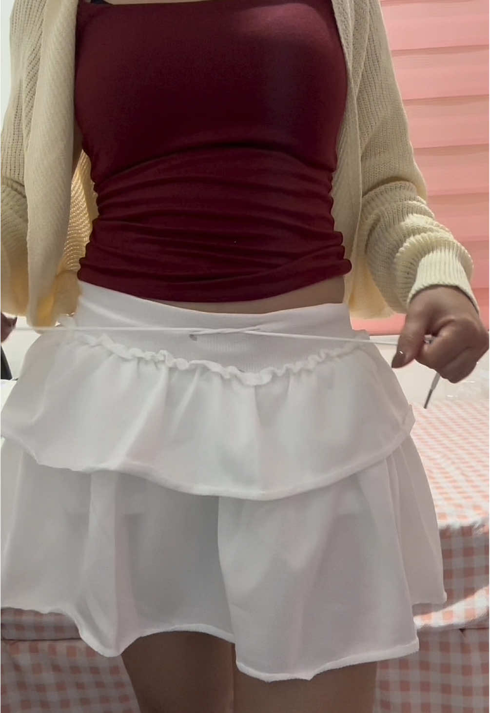 high waist skirt ₱189 only 😭✨ #skirt #skort #cakeskirt 