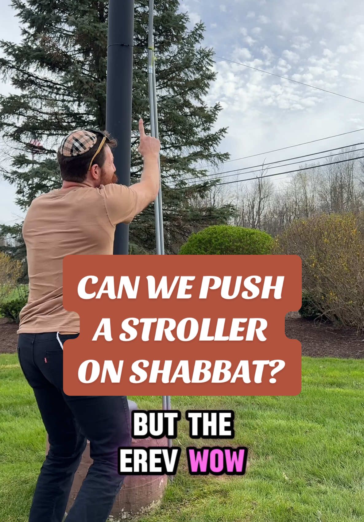 Are we allowed to hold a baby on Shabbat? Can we push a stroller? Here is how we’re able to carry on Shabbat #jewish #orthodox #eiruv #carry #stroller #family #baby #public #private #bh 