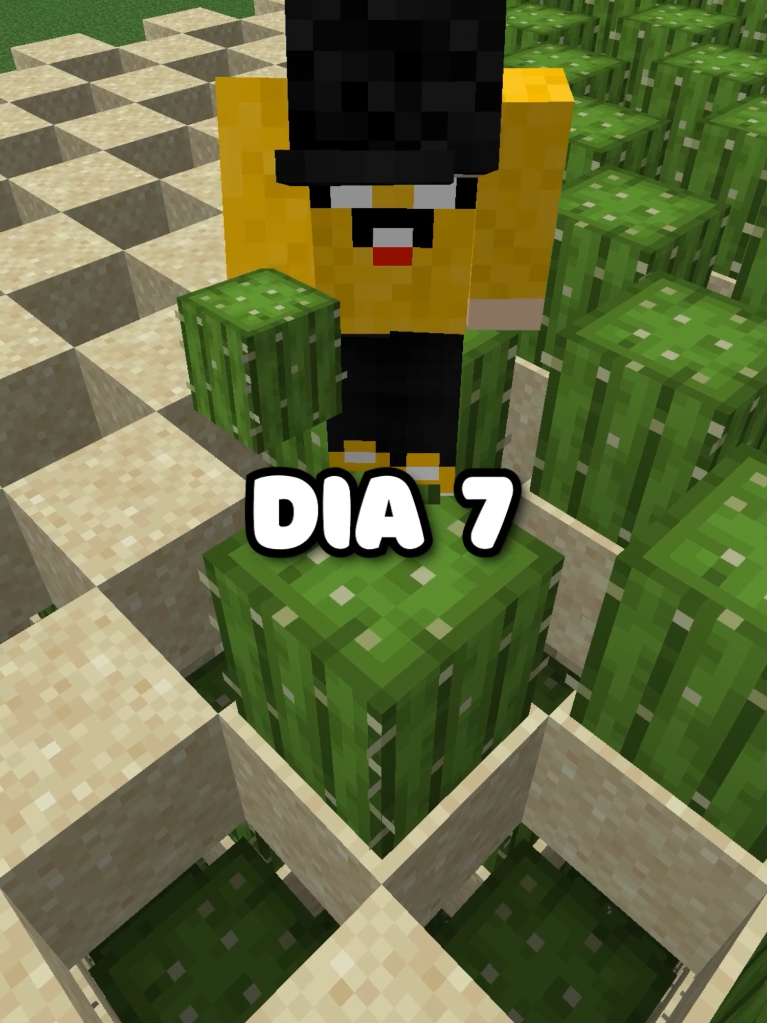 DIA 7 no FullPvP! Fazendo a farm de cacto render ainda mais! #Minecraft #farm #rankup #fullpvp #fyp