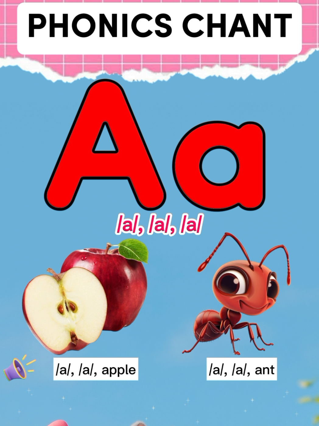 Phonics Chant - Letters A, B, C 🎶🔤 #LearnOnTikTok  #abc  #phonics  #lettersounds  #alphabet  #alphabetforkids  #english  #vocabulary  #PhonicsForKids #AlphabetSounds #ABCLearning #EarlyLearning #EducationalVideo #KidsLearning #YouAndMeEnglish 