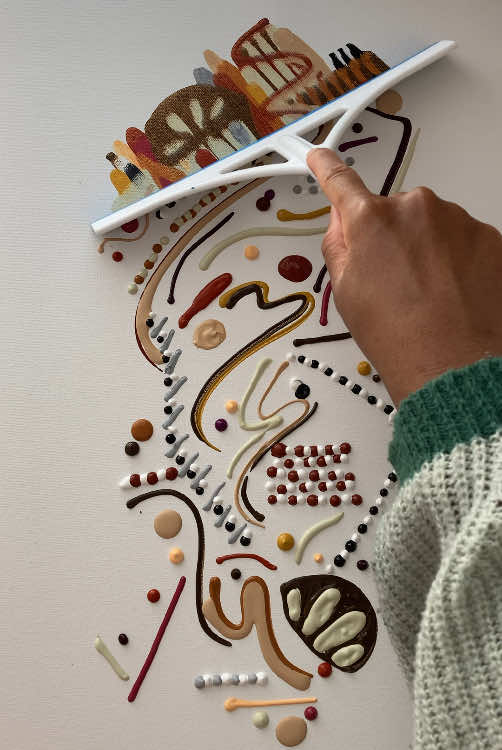 #dotart #satisfyingvideo #squeegeeart #calming  #painter 