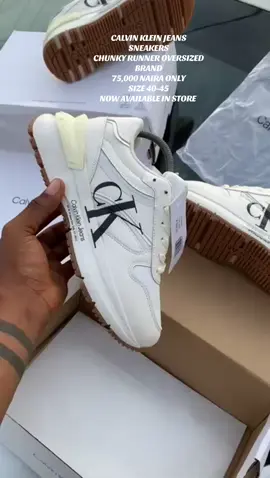 CALVIN KLEIN JEANS SNEAKERS  CHUNKY RUNNER OVERSIZED BRAND 75,000 NAIRA ONLY  SIZE 40-45 NOW AVAILABLE IN STORE  #creatorsearchinsights #shopnow #sales #streetwear #highquality 