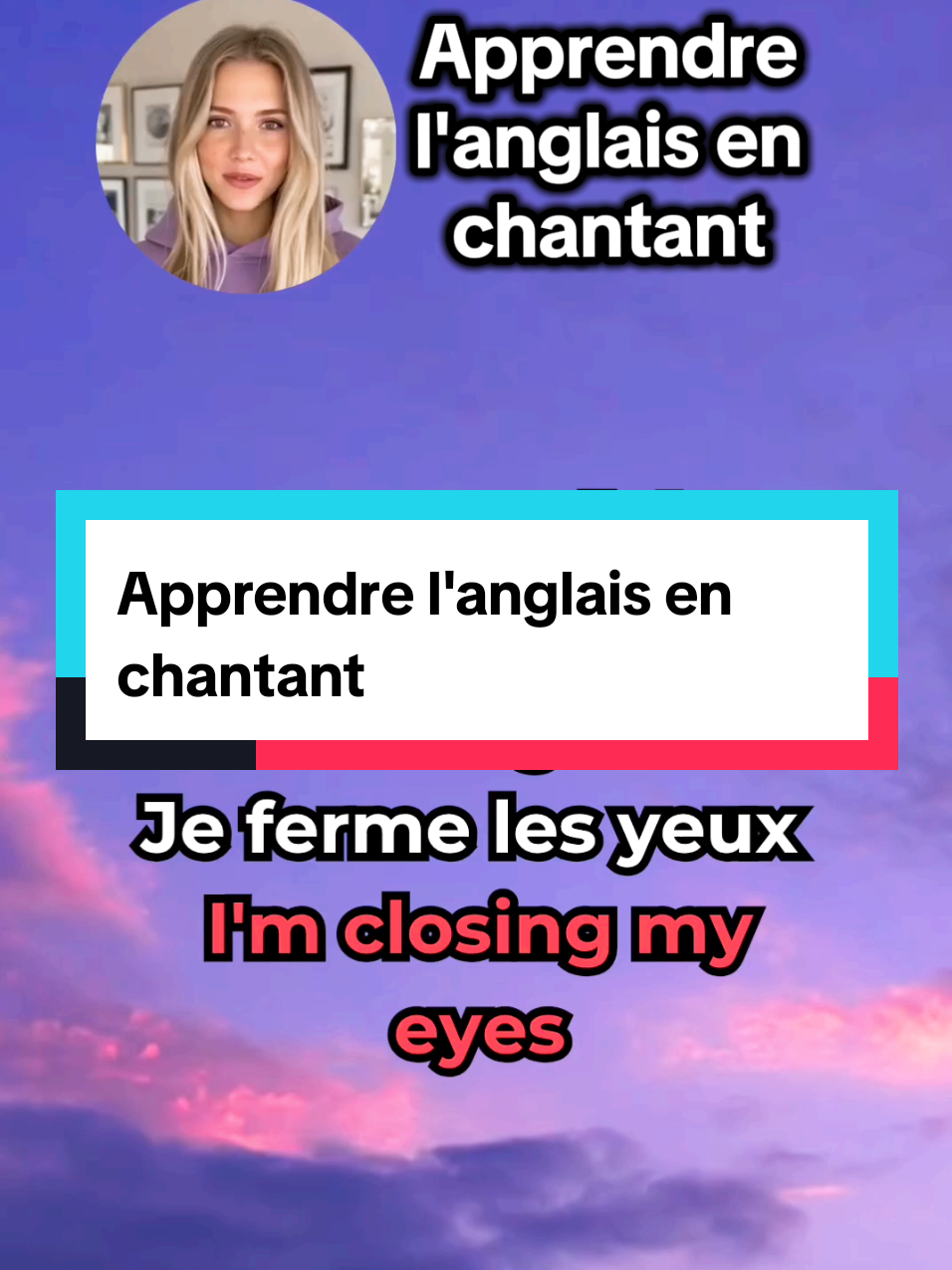 Apprendre l'anglais en chantant 🇲🇫🇺🇸 chante avec moi et apprendre facilement ✨  #anglais #anglaisfacile #coursdanglais #learnfrench 