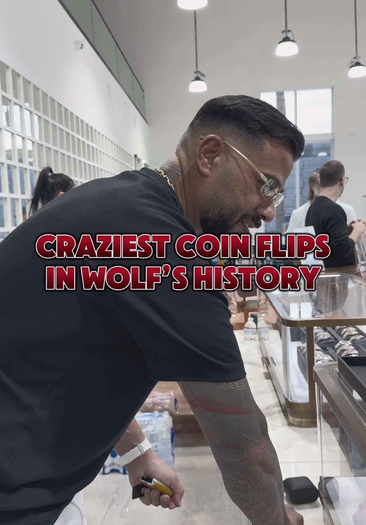 The most INSANE coin flips 😳🤣 #watchtok #diamonddistrict #viralvideo #watchesoftiktok #fyp #luxurywatches #rolex #patekphilippe #wolfofwatches 