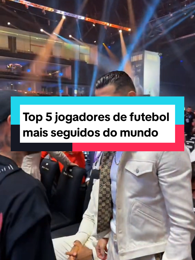 Top 5 jogadores de futebol mais seguidos do mundo! #futbol⚽️ #cr7cristianoronaldo #top5 #curiosidades 