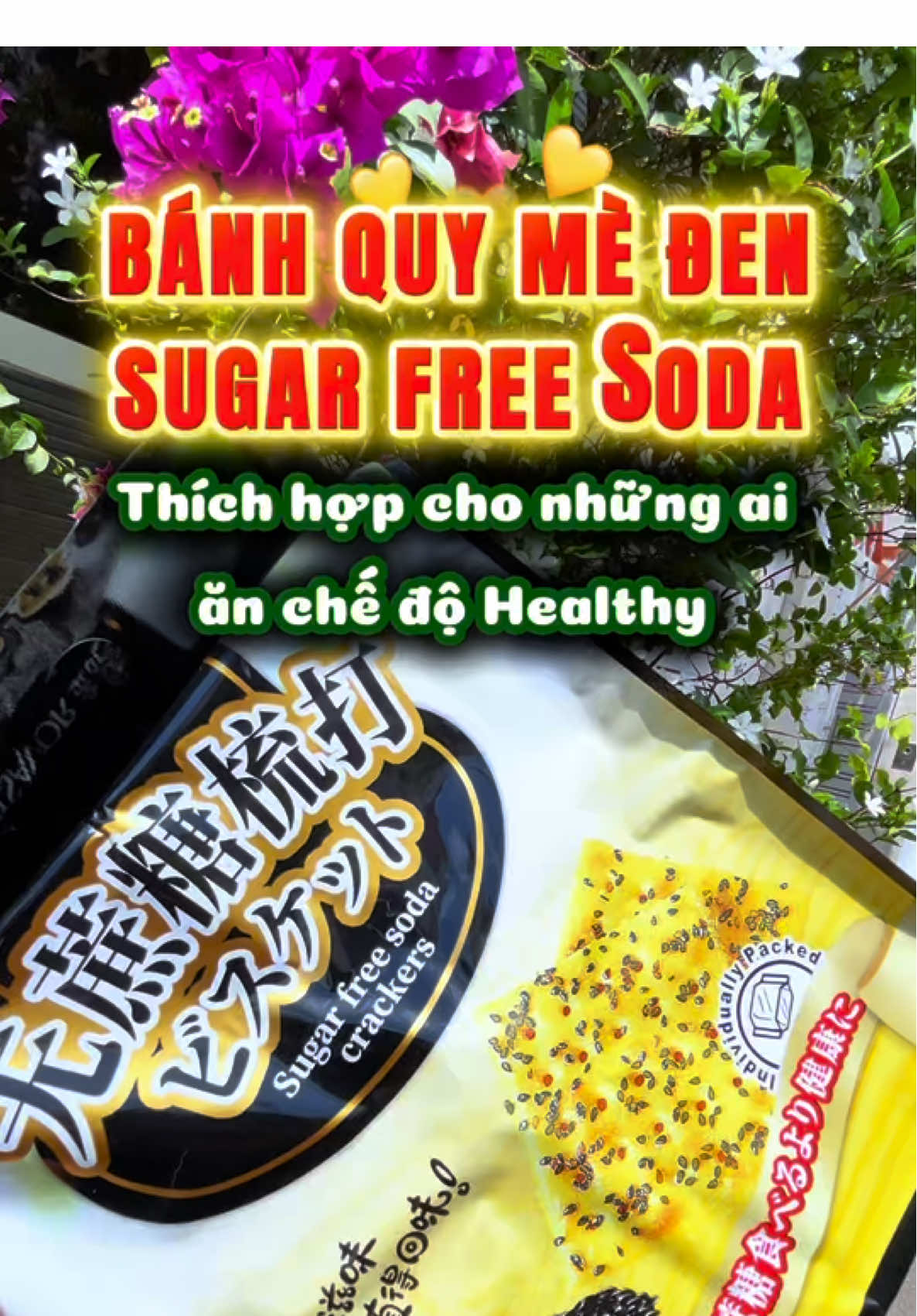 BÁNH QUY KHÔNG ĐƯỜNG MÈ ĐEN SUGAR FREE SODA 380GR . ĂN THEO CHẾ ĐỘ HEALTHY. BÊN TRONG CÓ 12 GÓI TIỆN LỢI ĐEM ĐI MỌI NƠI #banhquymeden #sugarfree #healthy #banhquykhongduong #ankieng #anvat #xuhuong #thaivan #shopthaivan 