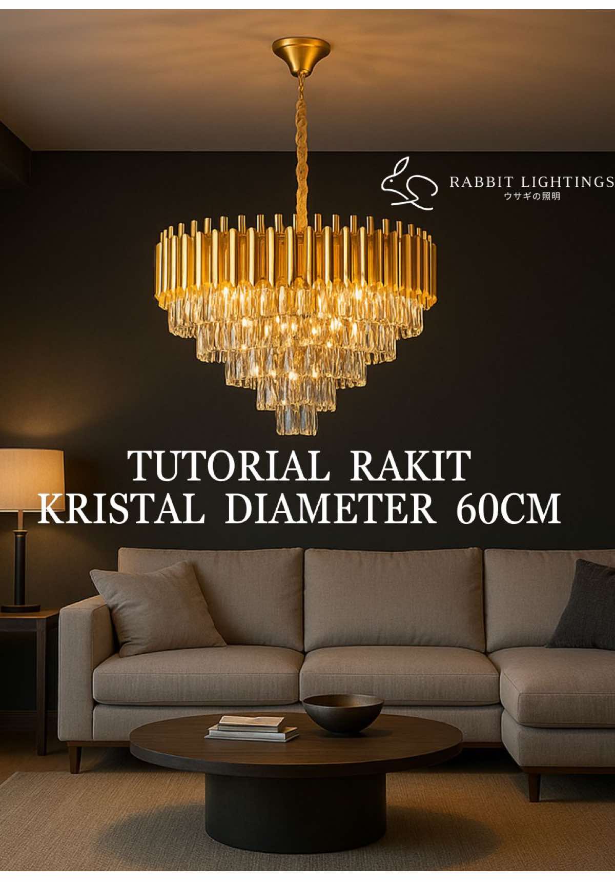 Tutorial Merakit Lampu Kristal Diameter 60cm ⚜️