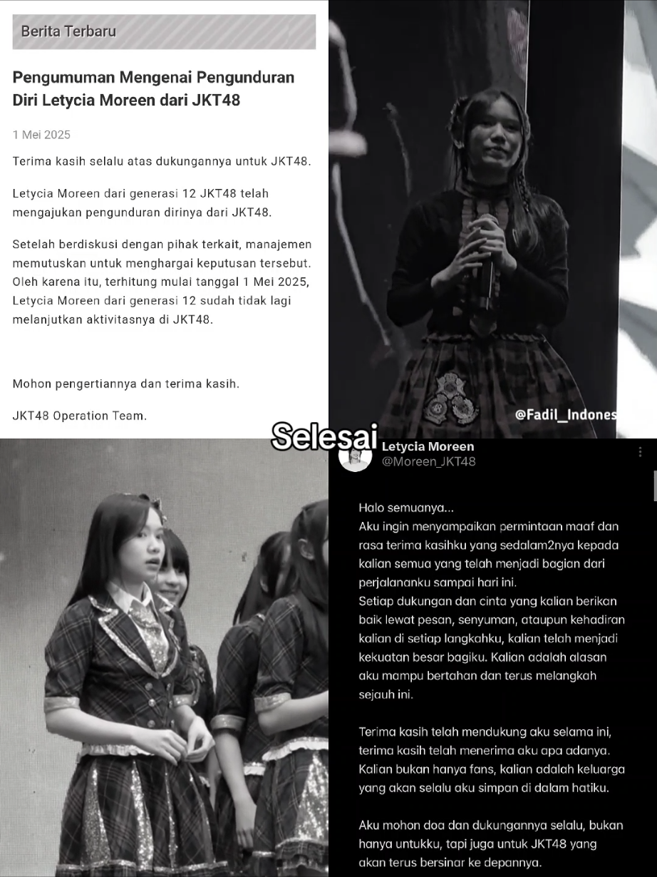 Baru seneng liat gen 12 ada yang naik mem inti tapi disisi lain ada juga yang harus resign,kemarin ditinggal Sasha sekarang ditinggal Moreen semoga cukup sampai sini dan gen 12 tetap semangat teruntuk Moreen semoga bisa semakin berkembang diluar sana dan selalu dikelilingi oleh orang