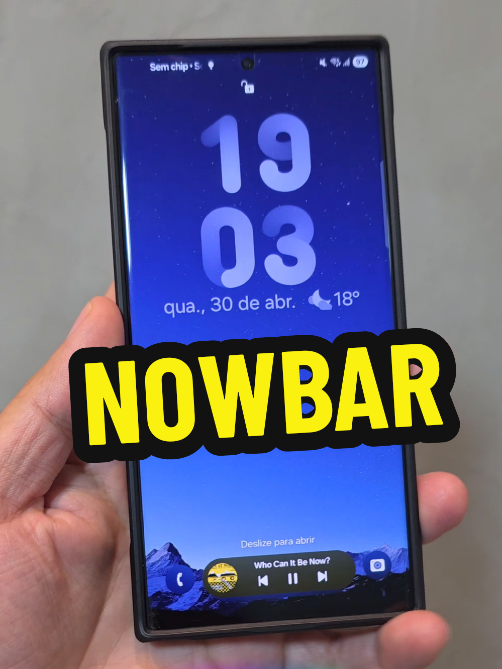 Recurso muito útil recebido na linha S23 após instalação da One UI 7. Veja como usar e ativar agora. #nowbar #samsungs23ultra #oneui7 #galaxys23 