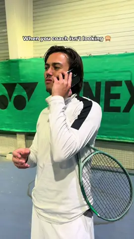 La pression du coach 👀 #tennisfrance #tennis @maelie.lfr 