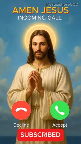 Jesus Is Calling... Will You Answer? There comes a moment in every life when the noise fades… and you hear a call. Not just any call — a divine invitation. This cinematic animation captures the sacred moment when Jesus reaches out to your heart. A call you can't ignore. A moment that can change everything. 📖 “Here I am! I stand at the door and knock. If anyone hears my voice and opens the door, I will come in and eat with that person, and they with me.” – Revelation 3:20 💛 Subscribe to @jesusishere000 for more breathtaking stories of faith, miracles, and divine rescue. 🌟 If this touched your soul, like and share it with someone who needs to hear the call. #Jesus #Amen #Prayer #Bible #Faith