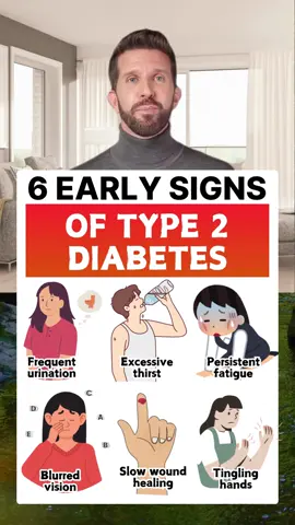 6 early signs of Type 2 Diabetes #healthy #healthcare #healthtips #type2diabetes #diabetes 