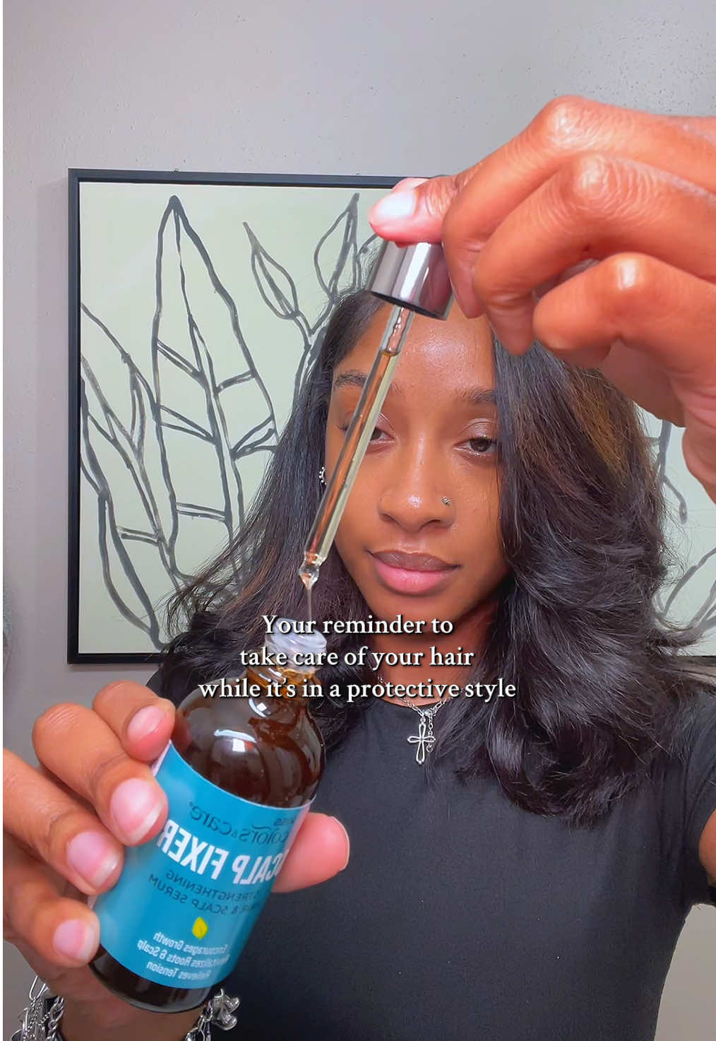 Being sure to take care of my hair while it’s in the protective style with @colorsandcare ✅