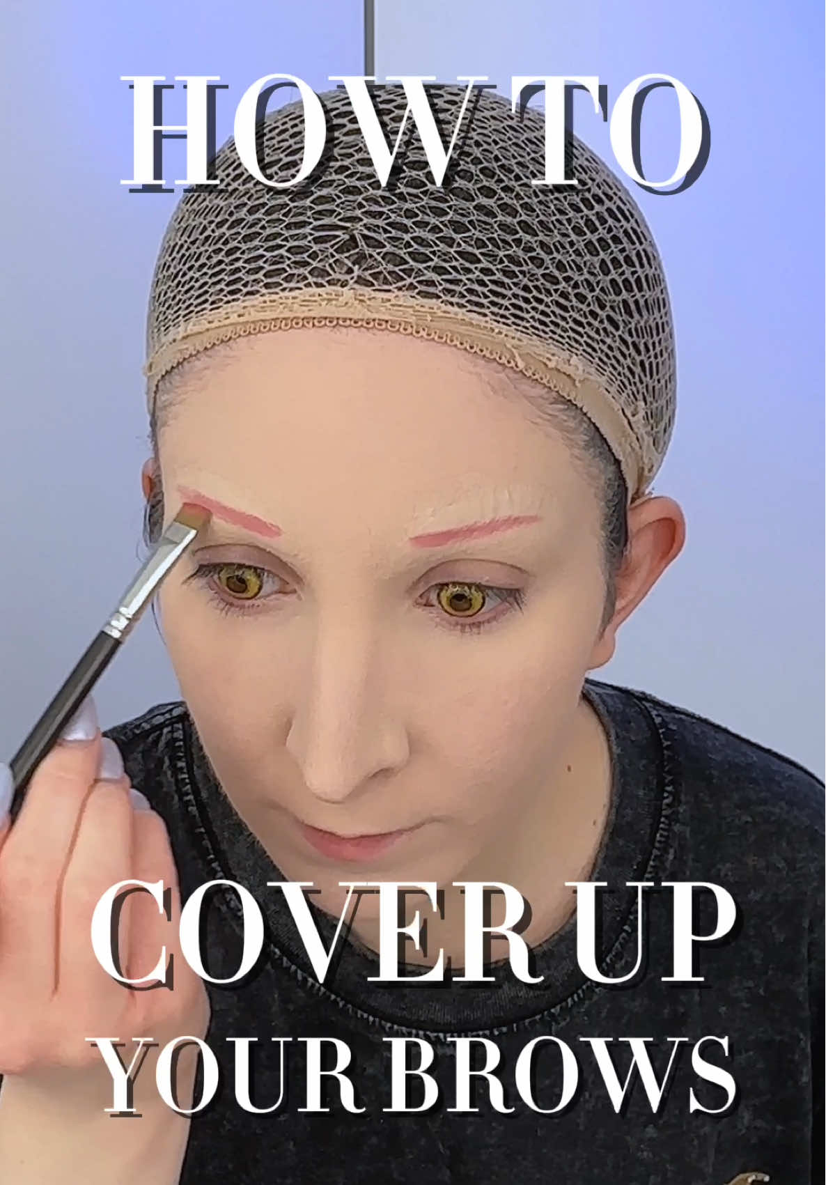 How to cover up your eyebrows for cosplay! I’ve wanted to film this tutorial since forever and it’s finally here 🩷  I know this might seem like a lot of steps but once you get the hang of it you do it without thinking. I have really thick hair so this was the only method that worked for me, it allows you to draw the new brow on a flat canvas so you can completely reshape it! You can use any products that work for you but here’s what I used in the eyebrow area: -Pritt glue stick  -Catrice All Matt Plus Powder 001 -Mac Studio Finish Concealer NC15 -Mac Studio Fix Powder Plus Foundation NC15 -Mac Studio Fix Fluid NC10 -Huda Beauty Easy Bake in Sugar Cookie -Beauty Bay Bright Matte 42 Colour Palette -Charlotte Tilbury Airbrush Flawless Finish Setting Spray If you have any questions please feel free to ask!! I’ll be happy to help and save your eyebrows from being shaved 🤲🏻🩷 #cosplay #tutorial #eyebrows  #makeup 