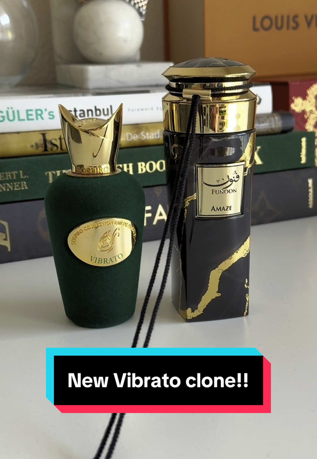 Let me introduce you to Amaran! A perfume house from UAE you will be hearing much more about! And as a starter we have a perfume that is inspired by the one and only Vibrato! Now Vibrato is ofcourse also inspired by another banger, Tygar, but Vibrato is an even fresher take on that DNA. So here I have Funoon Amaze! Just as amazing as Vibrato! Now I remember Vibrato as a beast mode perfume even in the summer but I have been hearing stuff about reformulations that don’t last. Now my bottle of Vibrato is still a powerful beast. Just like Vibrato, I would recommend Funoon Amaze for the summer as it is a citrus ginger blast that lasts the entire day!  @Amaran Perfumes @Le Falconé Perfumes  #parfum #perfume #eaudeparfum #scentoftheday #fragrance #extraitdeparfum #smellgood #smellgreat #luxuryperfume #nicheperfume 