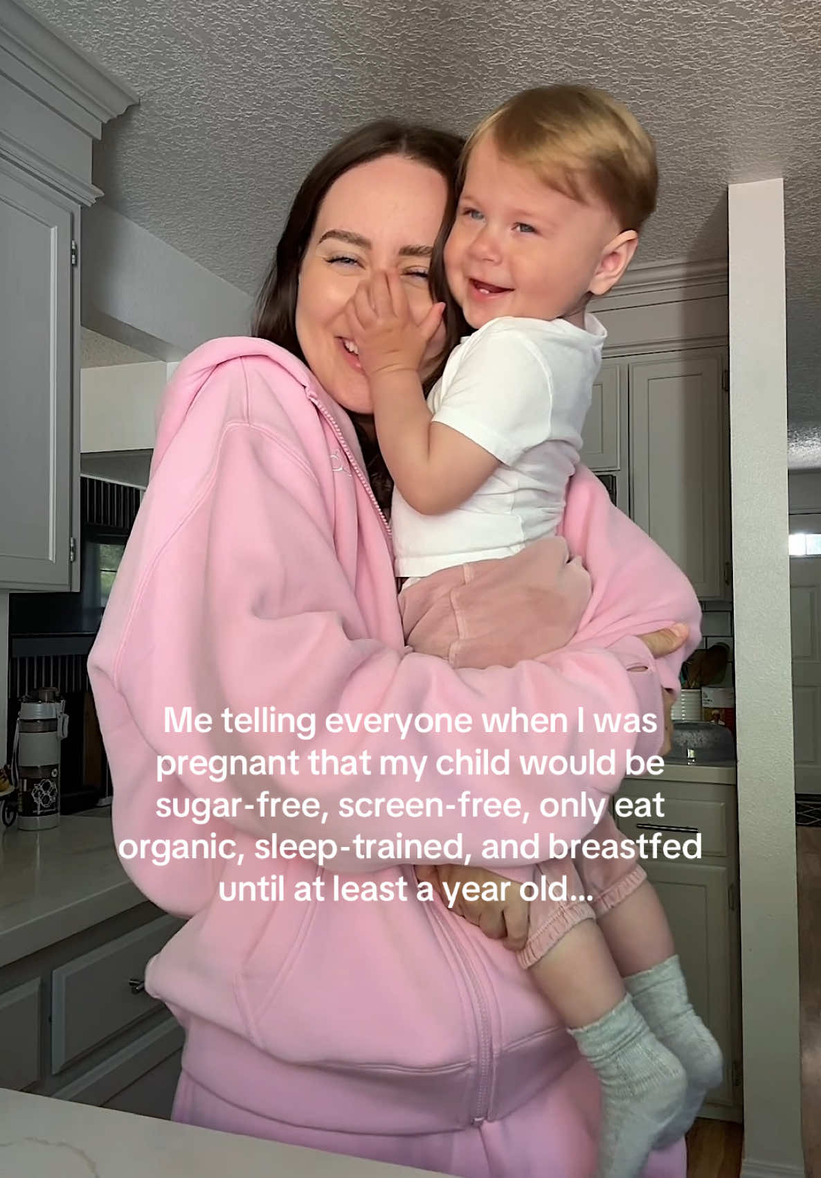 ain’t no hood like MOTHERhood 😆🫠 pls tell me I’m not alone on this? hahah  #motherhood #firsttimemom #momtok #fyp 