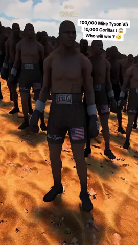 100,000 Mike Tyson VS 10,000 Gorillas ! 😱 Who will win ? 🤔 #gaming #uebs2 #gameplay #uebs #gamingcommunity #gorillavs100men #1gorillavs100men #GamingOnTikTok 