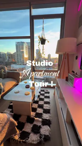 Here’s another studio apartment tour for ya! #apartmenttour #apartmentinspo #smallapartment #homedesign #interiordesign #ambientlighting #apartmentdecorinspo 